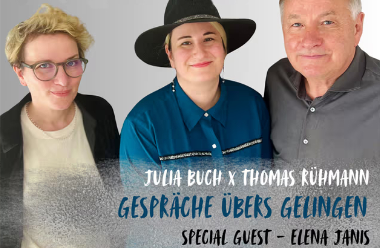 Thomas Rühmann und Julia Buch diskutieren